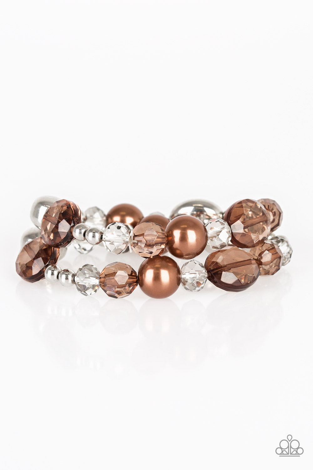 @Downtown Dazzle Brown Bracelet