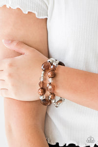 @Downtown Dazzle Brown Bracelet