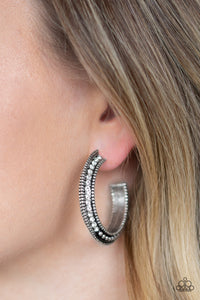 Retro Reverberation White Earrings